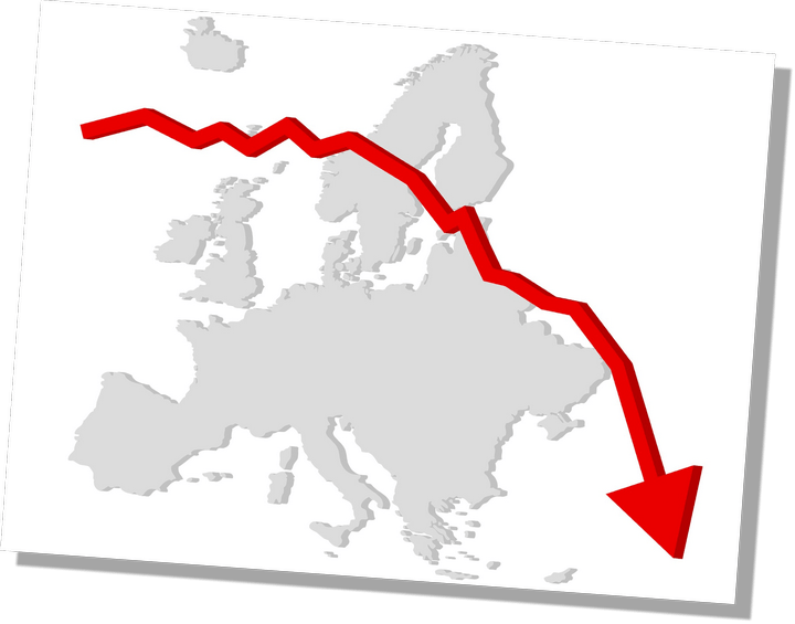 A graphic of economic downturn