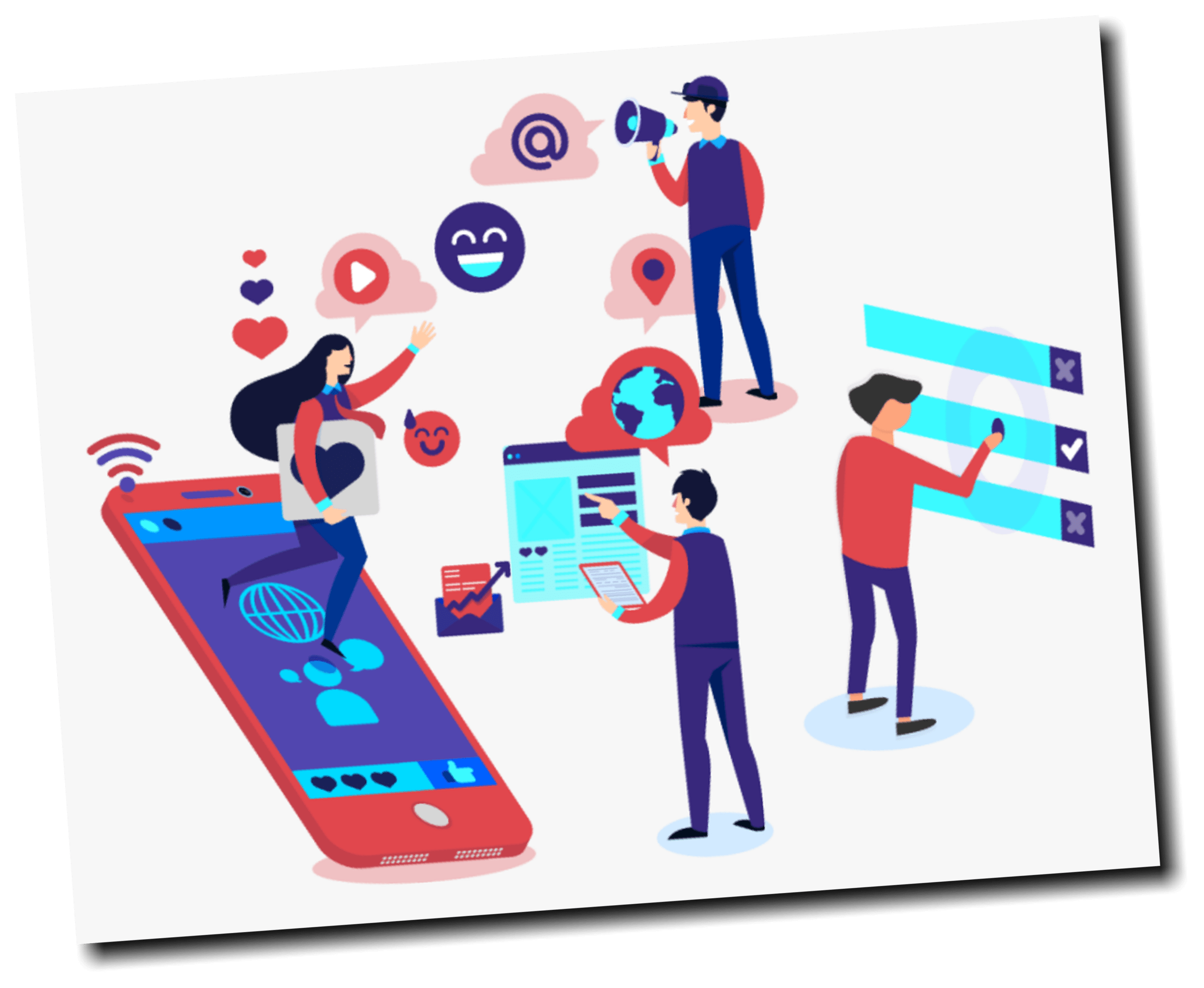 A graphic image about web design