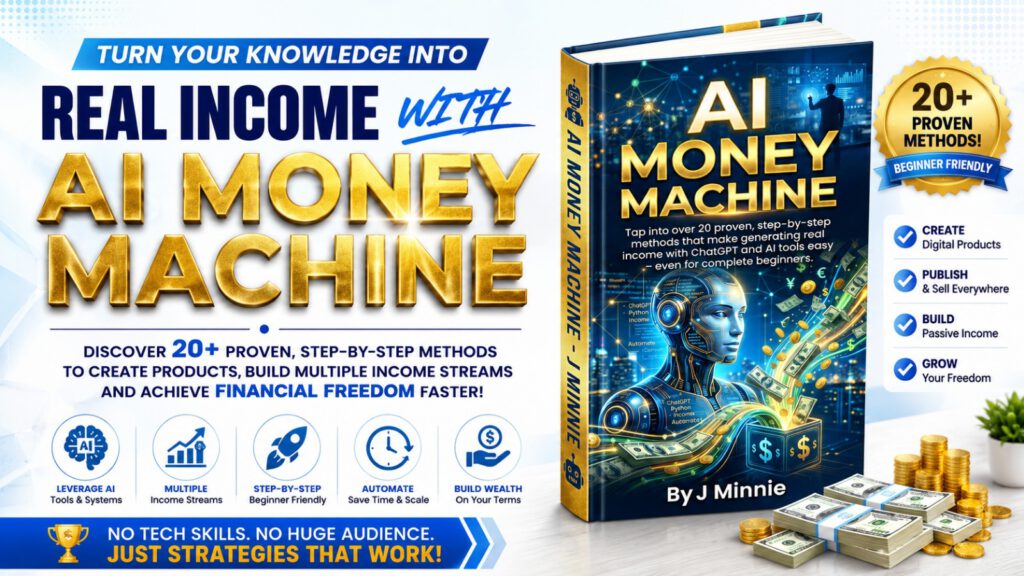 A banner about the AI Money Machine eBook